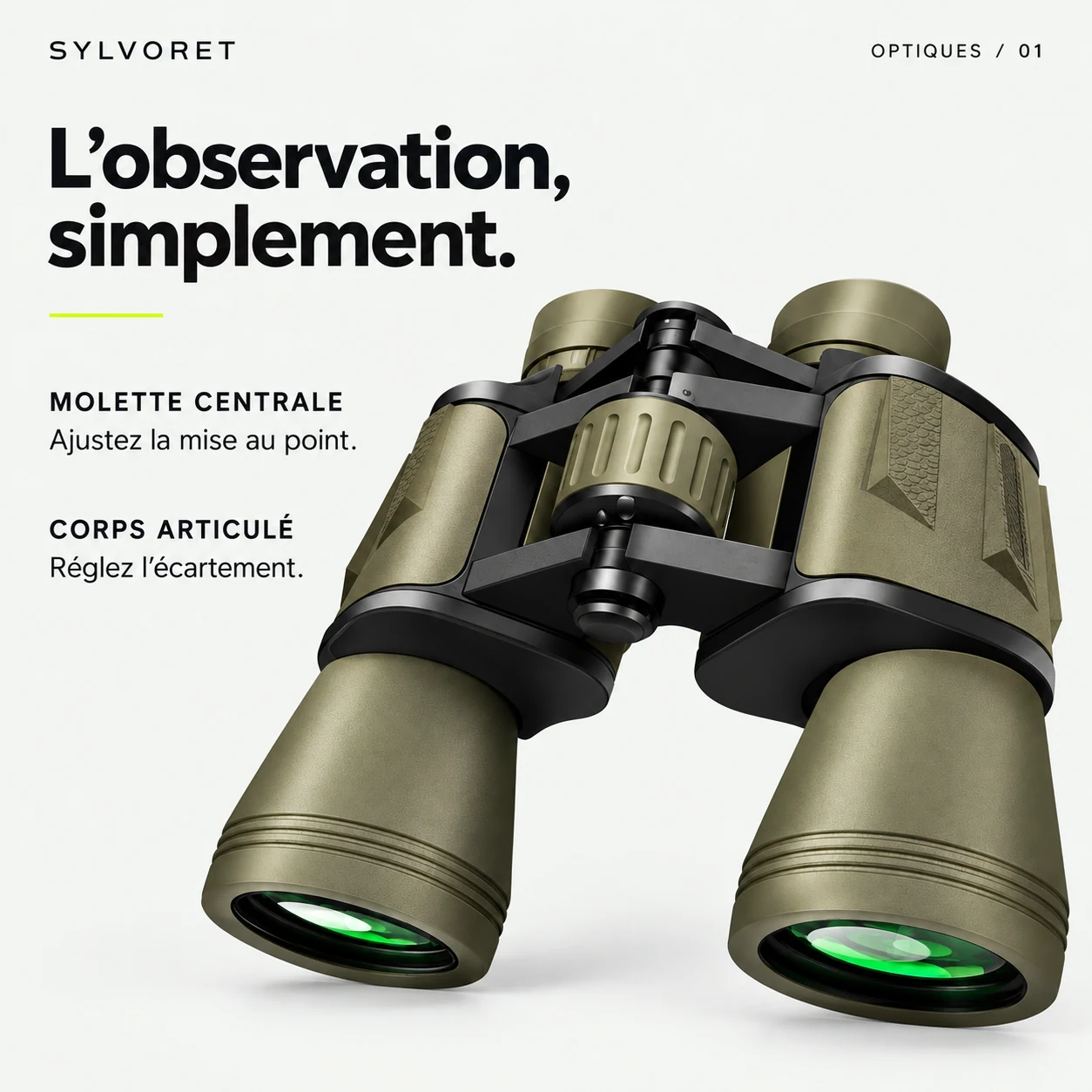 Jumelles d’observation CC-05, Prendre ses repères