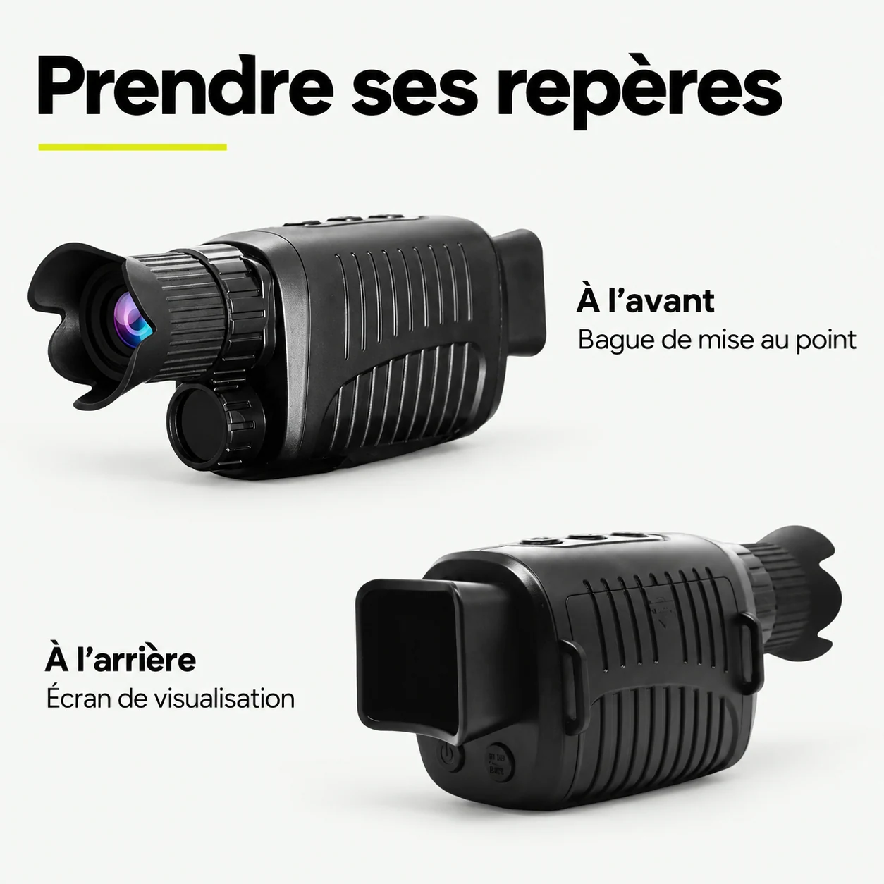 Monoculaire de vision nocturne ON-02, Les réglages