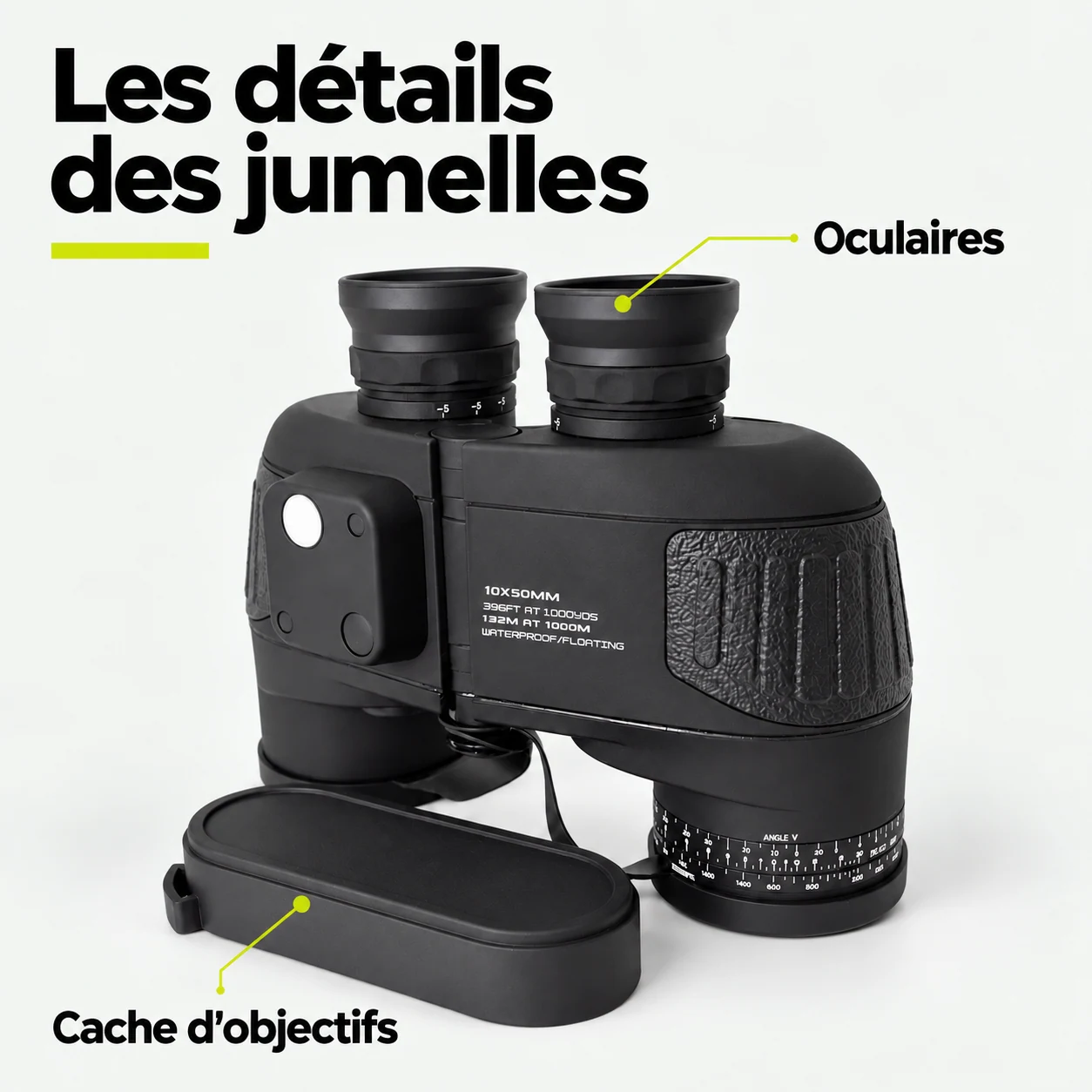 Jumelles d’observation avec boussole CC-28, Vue 3