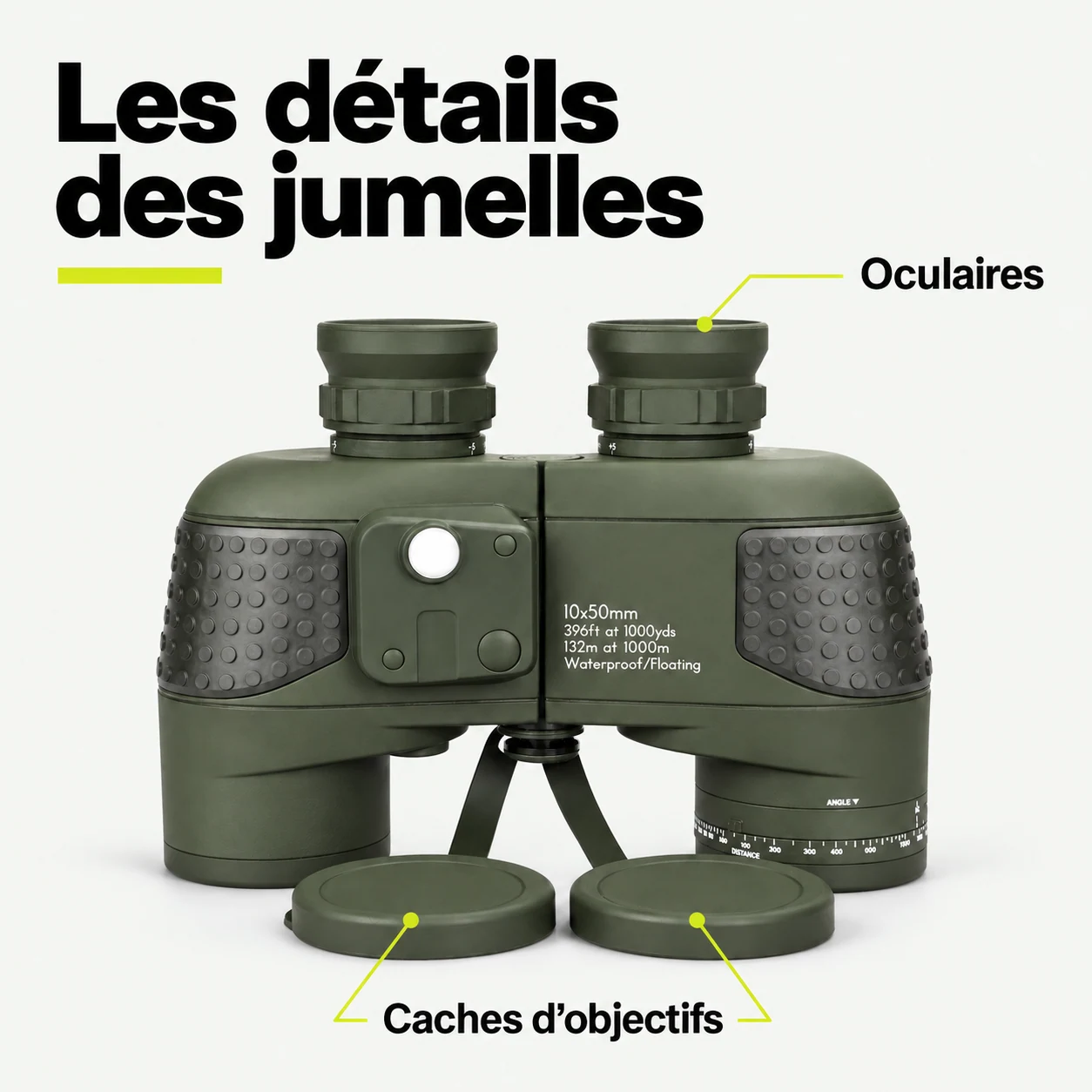 Jumelles d’observation avec boussole CC-28, Vue 4