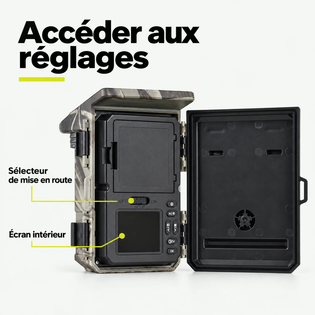 Caméra de chasse CC-03, Les réglages