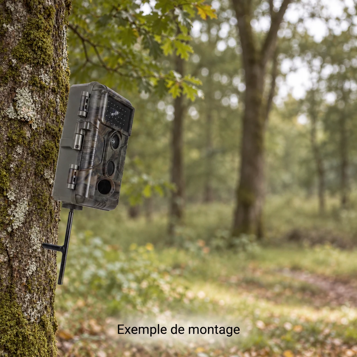Lot de 2 supports de fixation pour caméra — Exemple de montage