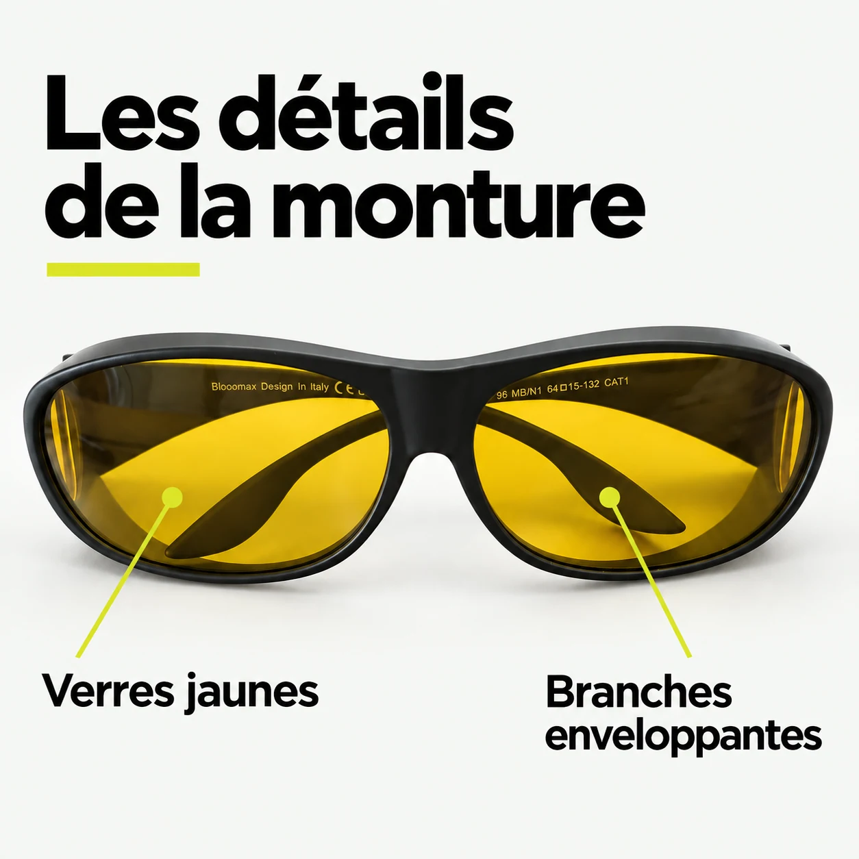 Sur-lunettes à verres jaunes CC-15, Vue 3