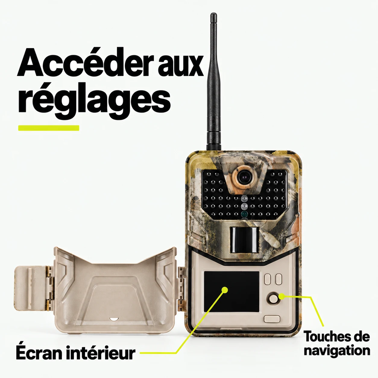 Caméra de chasse CC-43, Les réglages